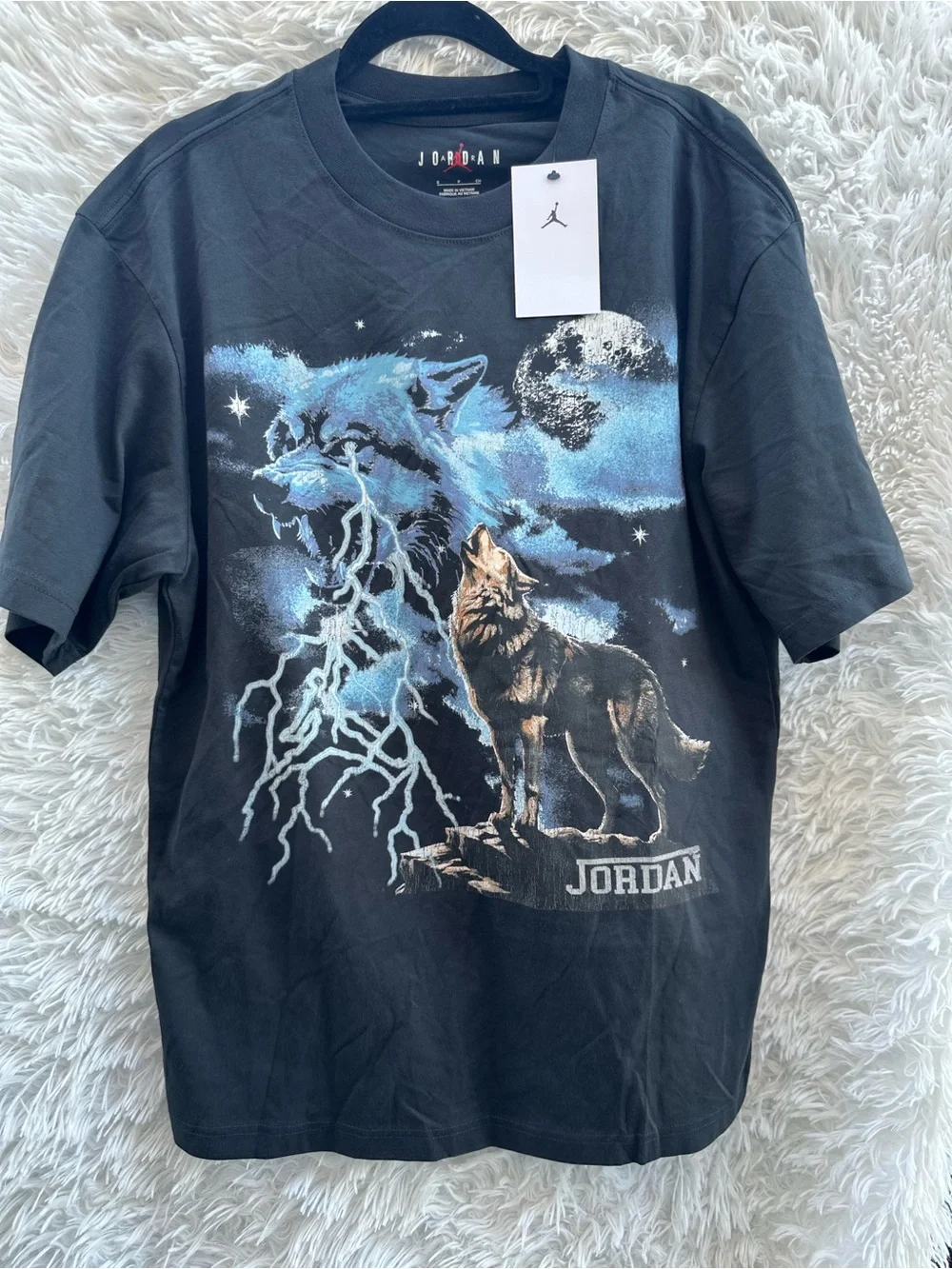 Jordan Black Wolf Graphic Tee